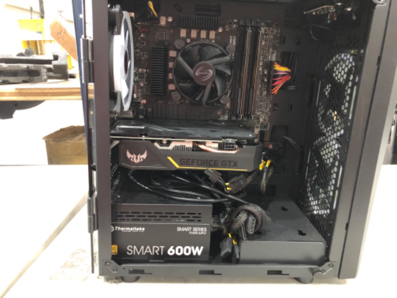 Photo 5 of POWERS ON DOES NOT DISPLAY ANYTHING PARTS ONLY 
Skytech Blaze II Gaming PC Desktop – Intel Core i3 10105F 3.7 GHz, GTX 1650, 500GB SSD, 16G DDR4 3200, 600W Gold PSU, AC Wi-Fi, Windows 10 Home 64-bit