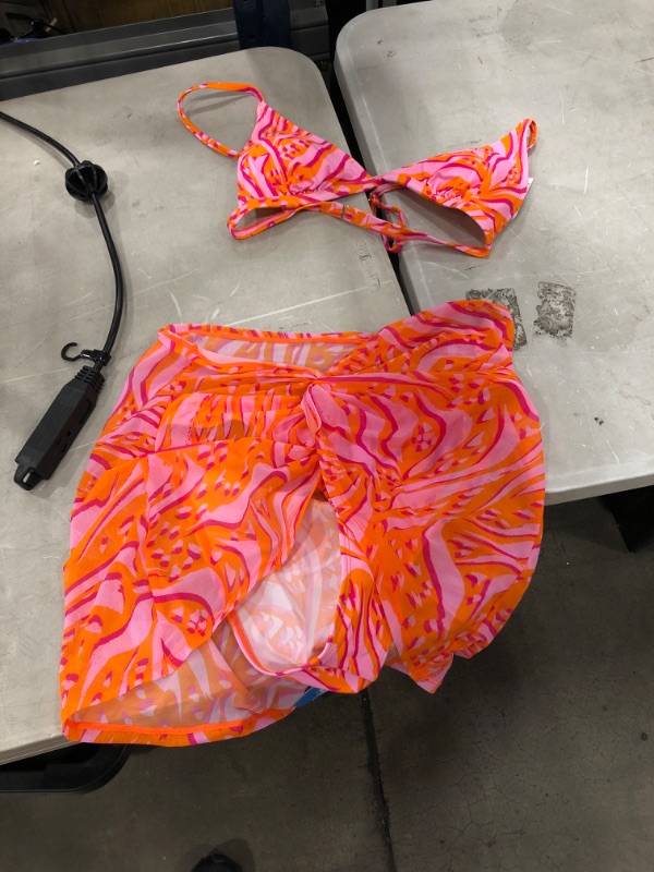 Photo 1 of cupshe bikini orange and pink 