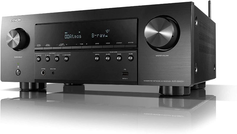 Photo 1 of Denon AVR-S960H 8K Ultra HD 7.2 Channel (90Watt X 7) AV Receiver 2020 Model - Built for Gaming, Music Streaming, 3D Audio & Video, Alexa + HEOS, Black
