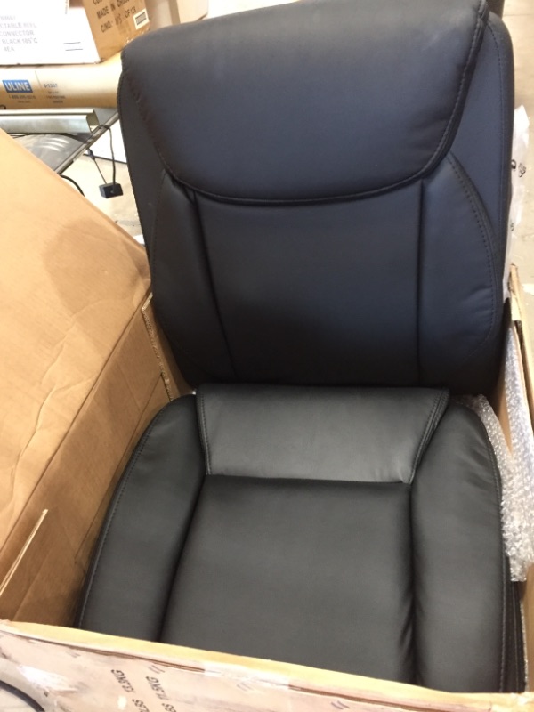 Photo 2 of ***MISSING COMPONENTS*** Amazon Basics Classic Puresoft Padded Mid-Back Office Computer Desk Chair with Armrest - Black
