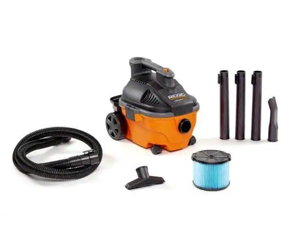 Photo 1 of PARTS ONLY DOES NOT POWER ON 
RIDGID 4 Gallon 5.0-Peak HP Portable Wet/Dry Shop Vacuum with Fine Dust Filter, Hose and Accessories