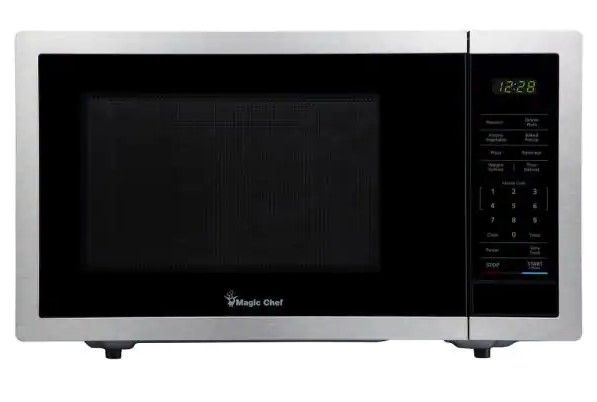 Photo 1 of Magic Chef
0.9 cu. ft. Countertop Microwave in Stainless Steel with Gray Cavity