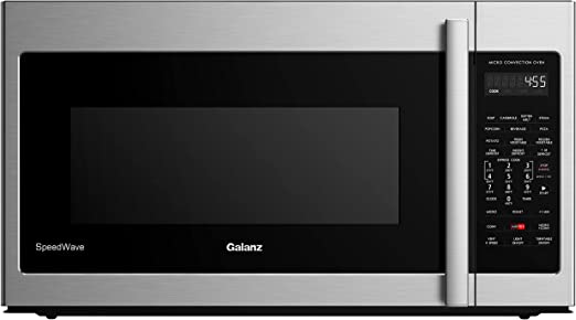 Photo 1 of PARTS ONLY DID NOT POWER ON 
Galanz GLOMJB17S2ASWZ-10 30" SpeedWave Over The Range Microwave Oven, True Convection & Sensor Technology, Air Fry & Steam Cooking, Stainless Steel, 1.7 Cu Ft, Convection
