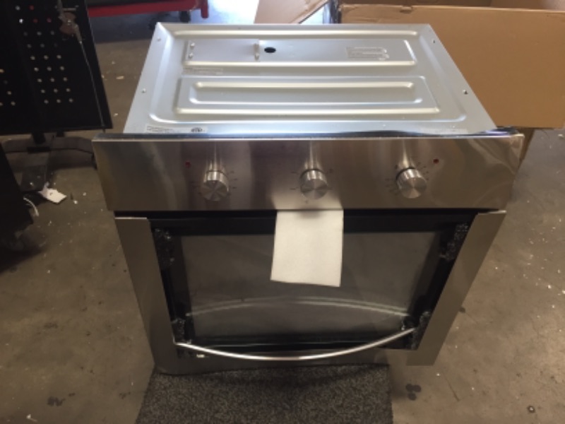 Photo 2 of *Damaged* *Loose glass inside box*
Empava 24XWOA01 24” Electric Single Wall Oven with Basic Broil Bake Functions Mechanical Knobs Control Stainless Steel, WOA01
