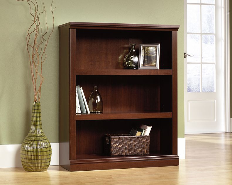 Photo 1 of *Missing hardware*
Sauder Select Collection 3-Shelf Bookcase, Washington Cherry finish
