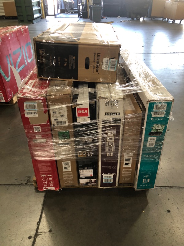 Photo 1 of PALLET OF DAMAGED TELEVISIONS AND MONITORS  NON REFUNDABLE 
MISSING ACCESSORIES 