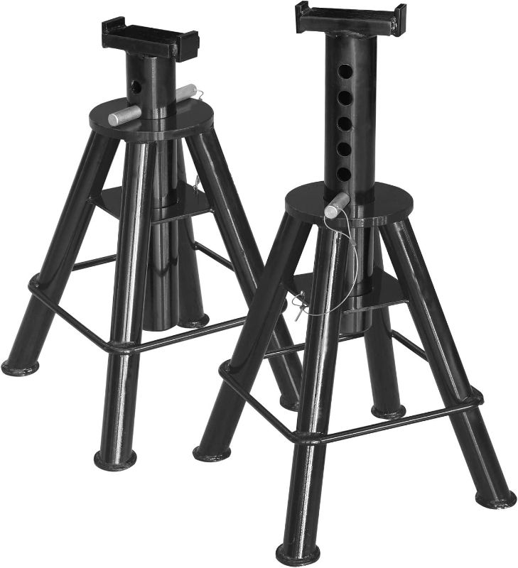 Photo 1 of **INCOMPLETE**Torin 10 Ton (20,000 lb) Capacity Heavy Duty Steel Jack Stands, Medium Profile, 2 Pack, T80071 , Black
