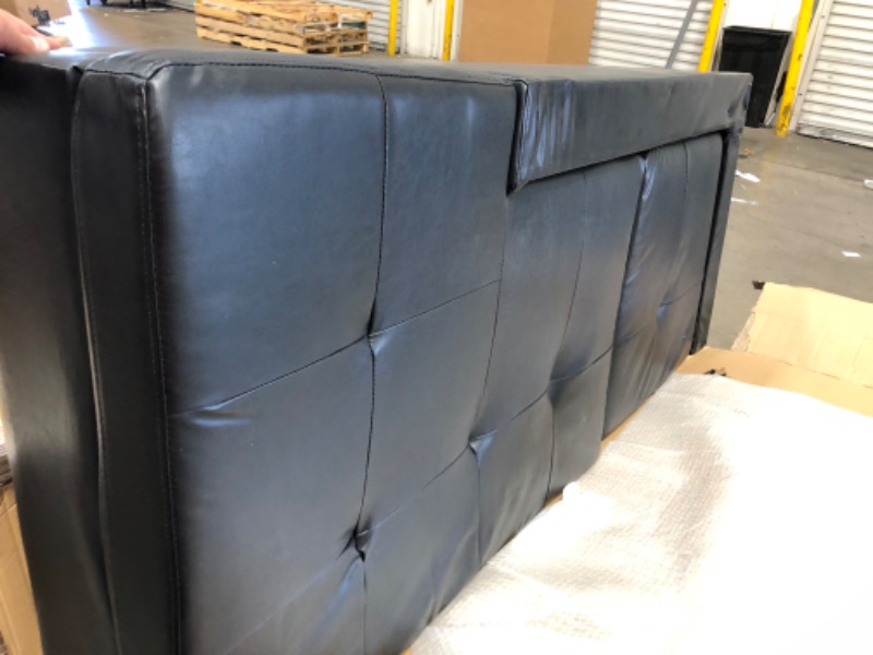 Photo 4 of **INCOMPLETE BOX 1 OF 3 ONLY **Sofa Sectional Sofa, L-Shape Faux Leather Sectional Sofa Couch Set with Chaise, Ottoman, 2 Toss Pillow Using for Living Room Furniture.?Black?
