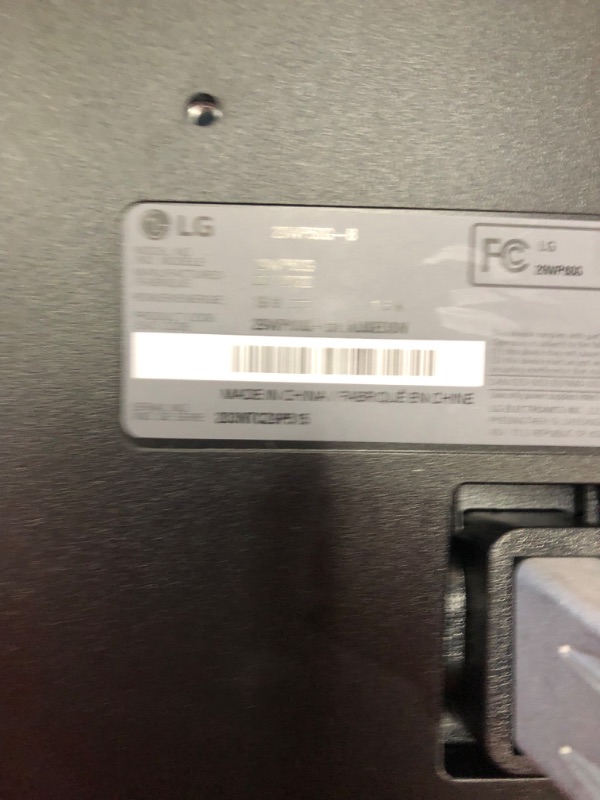 Photo 5 of **DOES NOT POWER ON**LG 29WP60G-B UltraWide Monitor 29" 21:9 FHD (2560 x 1080) IPS Display, sRGB 99% Color Gamut, HDR 10, USB Type-C Connectivity, 3-Side Virtually Borderless Display - Black
