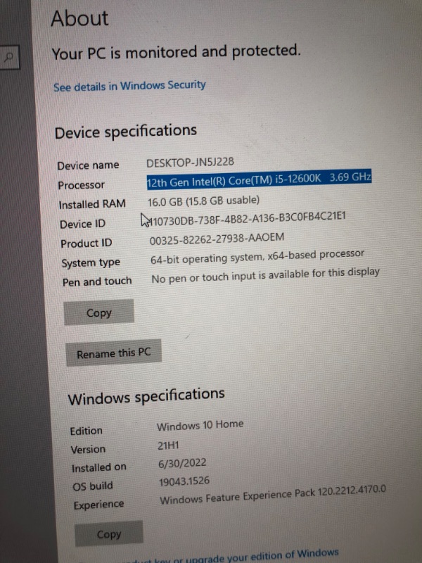 Photo 1 of Skytech Chronos Gaming PC Desktop – Intel Core i5 12600K 3.7 GHz, RTX 3070, 1TB NVME SSD, 16G DDR4 3200, 650W Gold PSU, AC Wi-Fi, Windows 10 Home 64-bit
