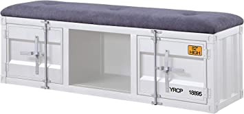 Photo 1 of ACME Cargo Bench (Storage) - - Gray Fabric & White
Product Dimensions	56"D x 16"W x 19"H