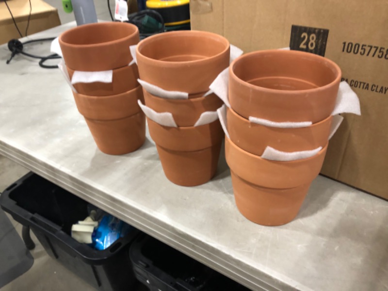 Photo 1 of 5"x5" terra cotta clay pot 9 pack