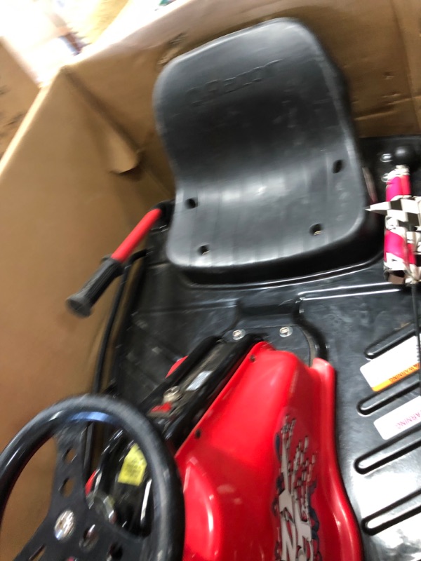 Photo 4 of PARTS ONLY DOES NOT HAVE POWER TO WHEEL 
Razor Crazy Cart - 24V Electric Drifting Go Kart - Variable Speed, Up to 12 mph, Drift Bar for Controlled Drifts