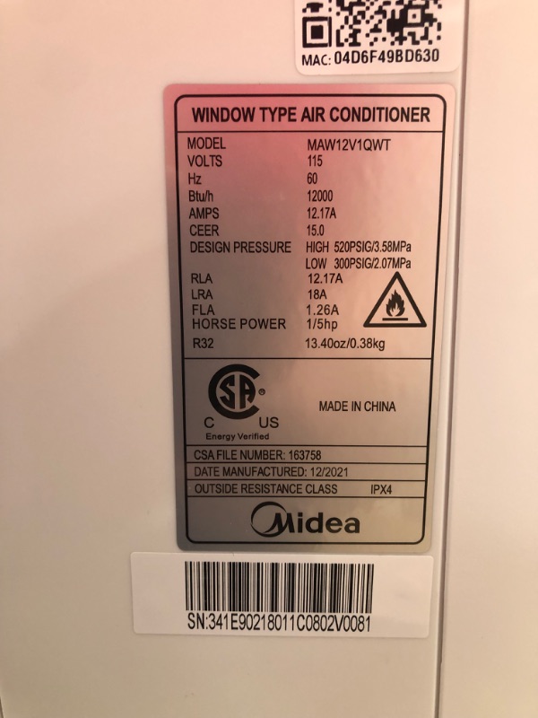 Photo 9 of Midea 12,000 BTU U-Shaped Smart Inverter Window Air Conditioner–Cools up to 550 Sq. Ft., Ultra Quiet with Open Window Flexibility, Works with Alexa/Google Assistant, 35% Energy Savings, Remote Control
Product Dimensions	19.17 x 21.97 x 13.46 inches