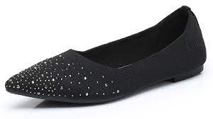 Photo 1 of VENUSCELIA WOMEN'S RHINESTONE AND BLACK SLIP ON HEELS SIZE 11