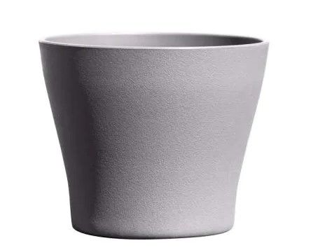 Photo 1 of **set of 2** Vase 6 in. Smoked Grey Plastic Planter
