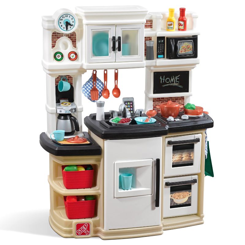 Photo 1 of **MISSING PARTS** Step2 Great Gourmet Play Kitchen with Storage Bins and Accessory Play Set - Tan
