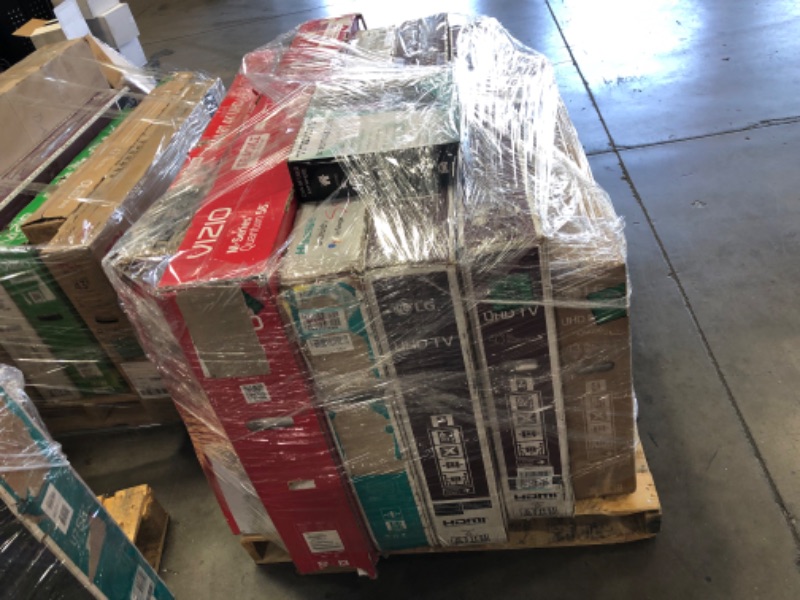 Photo 1 of PALLET OF DAMAGED TV'S NON REFUNDABLE 
ACCESSORIES NOT INCLUDED 
