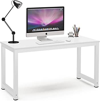 Photo 1 of Tribesigns Computer Desk, 55 inch Large Office Desk Computer Table Study Writing Desk for Home Office,white + white leg
Product Dimensions	23.6"D x 55"W x 29.13"H