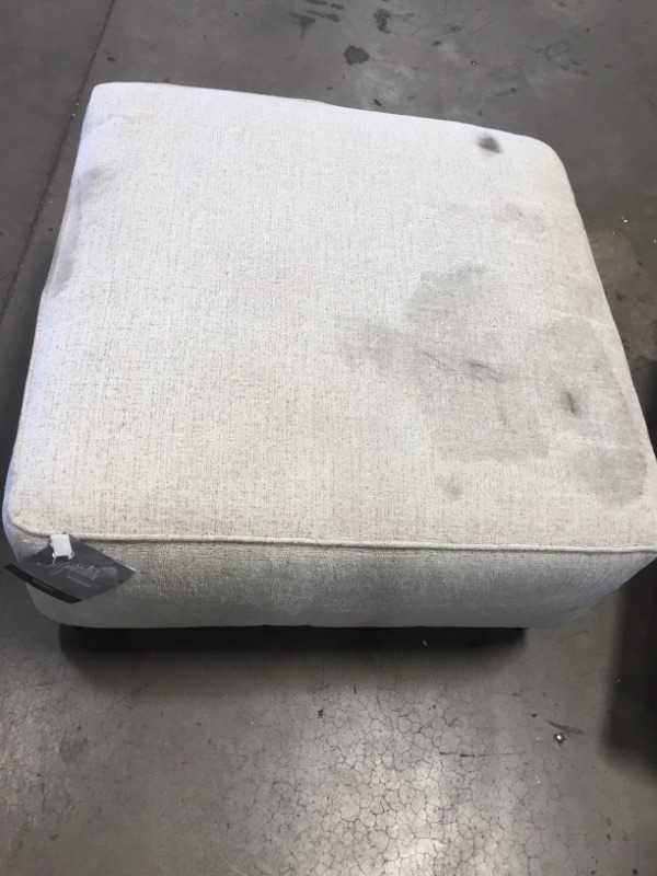 Photo 4 of **MINOR DAMAGE* STAINS* Abinger Collection 8390408 39" Oversized Accent Ottoman with Corner-Blocked Frame Exposed Tapered Feet and Firmly Cushioned in Natural
