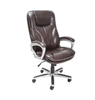 Photo 1 of Serta Executive Faux Leather Big & Tall Chair, Roasted Chestnut (CHR200094)
