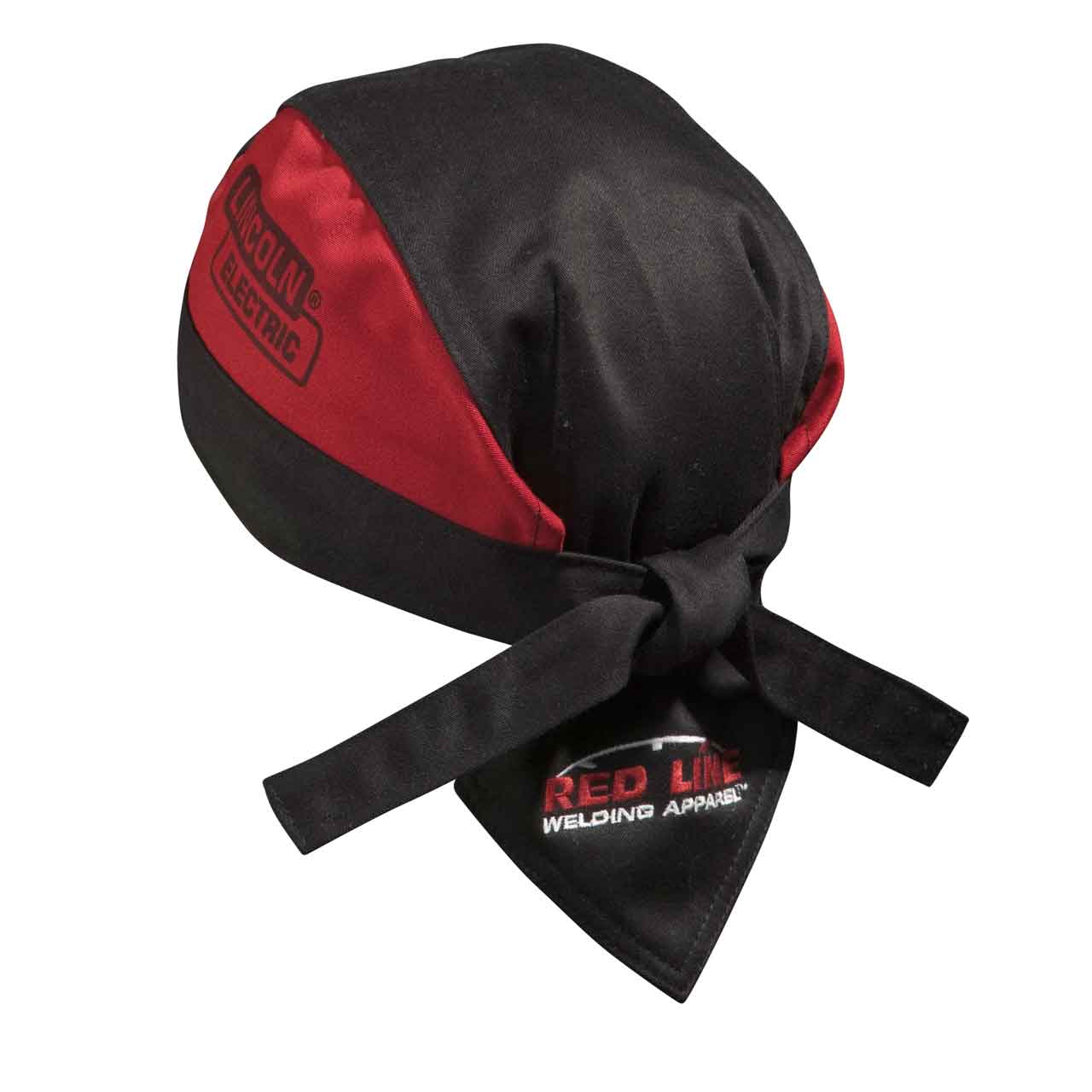 Photo 1 of One Size Fits ALl Lincoln Electric FR Doo Rag, Black & Red, K2993-ALL, QTY: 3 Cts