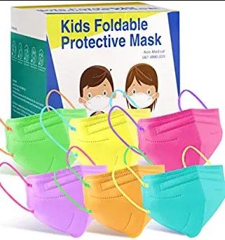 Photo 1 of 9 Packs of Rasav Face Mask for Kids 30 Pack,4-Layer Kids Disposable Multicolor Face Masks Breathable with Elastic Earloop for Children,Multicolor Protective Kid Masks for Boys Girls