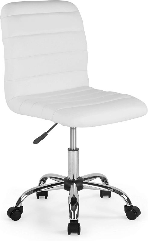 Photo 1 of EdgeMod Polox Task Chair in Vegan Leather, White
