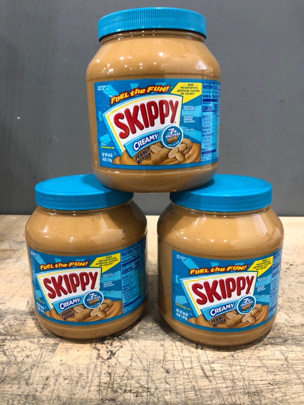 Photo 2 of (x3) Skippy Creamy Peanut Butter, 64 Ounce
ex: 08/07/2022