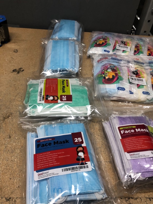 Photo 1 of Face Mask Bundle 
Disposable Face Mask Assorted Colors and Sizes 