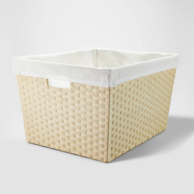 Photo 1 of 12" X 16" X 20" Lined Weave Laundry Basket - Brightroom™
