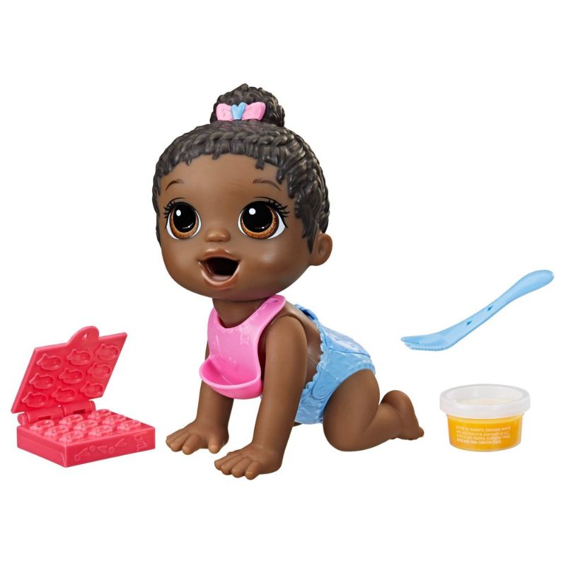 Photo 1 of 2 DOLLS
Baby Alive Lil Snacks Doll with Black Hair Eats and Poops
