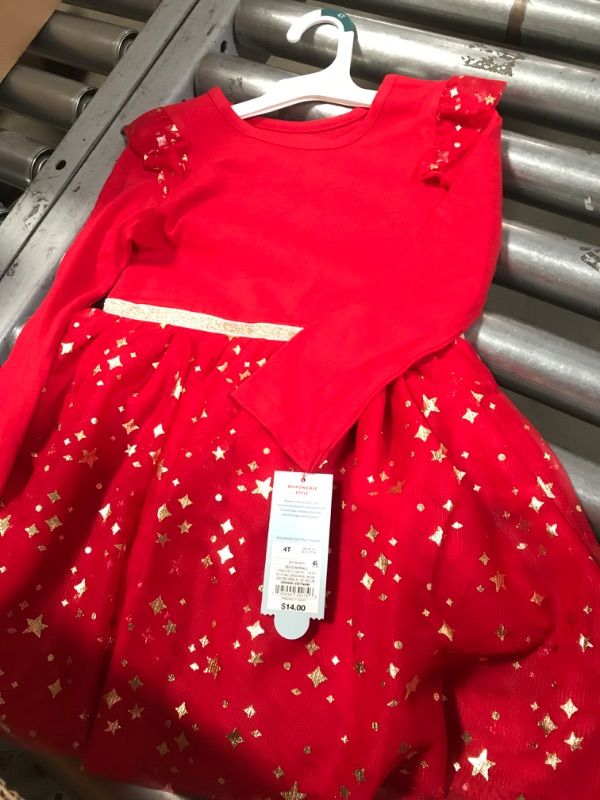 Photo 3 of 12 DRESSES SIZE 4 T 
Toddler Girls' Glitter Holiday Long Sleeve Tutu Dress - Cat & Jack™
