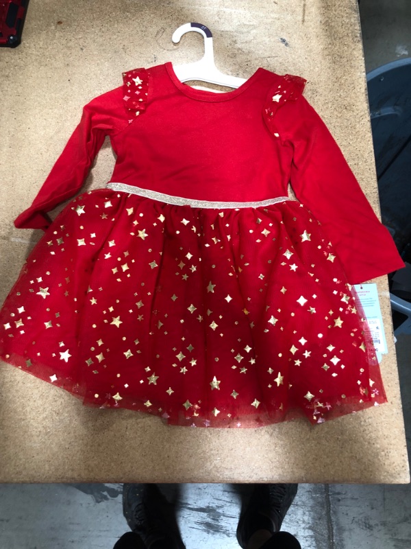 Photo 3 of 12 pack of Toddler Girls' Glitter Holiday Long Sleeve Tutu Dress, Size 2T - Cat & Jack™
