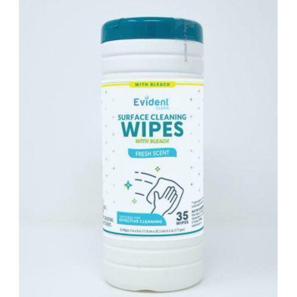 Photo 1 of 10 packs of 35ct Evident Surface Cleaning Wipes with Bleach