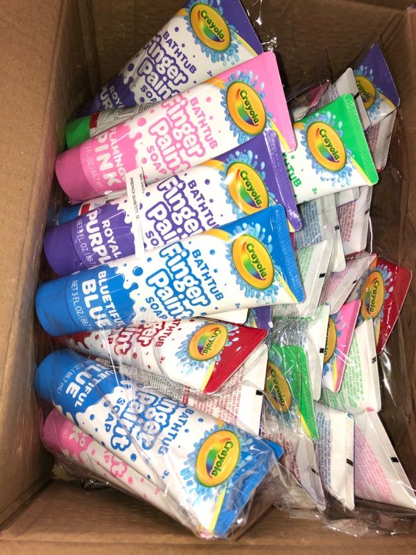 Photo 2 of 45 PACK *-Crayola Bathtub Finger Paint Soap New Vibrant Colors- pink purple, green, blue and mystery color 
