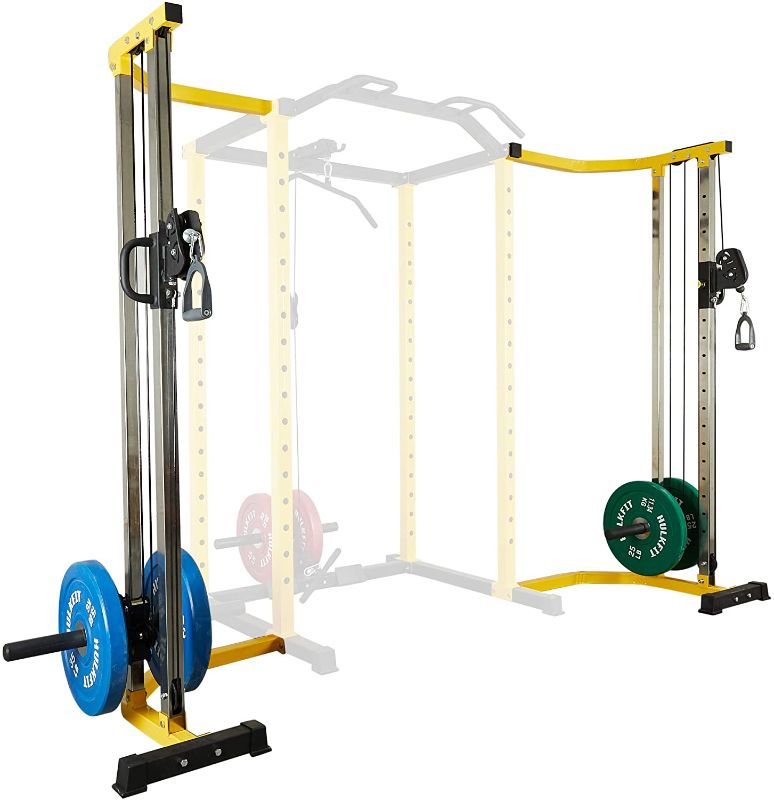 Photo 1 of ***PARTS ONLY*** HulkFit 1000-Pound Capacity Multi-Function Adjustable Power Cage with J-Hooks and Dip Bars- inocmplete , Box 1 of a set 
