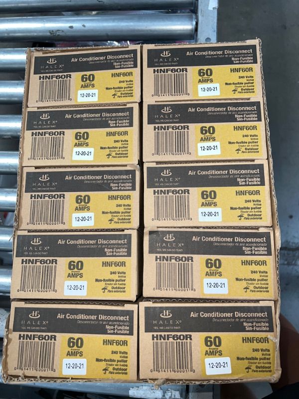 Photo 1 of Halex 60 Amp Non-Fusible Metallic AC Disconnect-10 PACK 