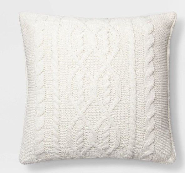 Photo 1 of ** SETS OF 2 **
Oversized Cable Knit Chenille Throw Pillow - Threshold™
Size
Oversized Square
