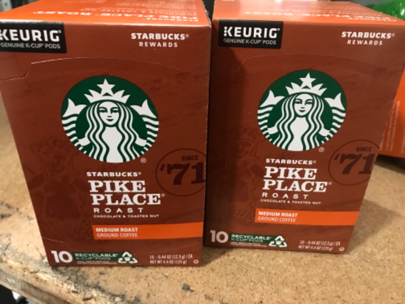 Photo 2 of 2  Starbucks Medium Roast K-Cup Coffee Pods — Pike Place Roast for Keurig Brewers ** BB 6/18/22**