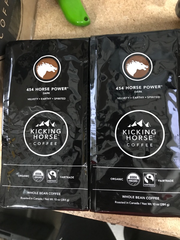 Photo 3 of 2 Kicking Horse Coffee - Organic Fairtrade Whole Bean Coffee 454 Horse Power Dark Roast - 10 oz. ** BEST BY 7/15/22*** NO RTURNS NO REFUNDS***