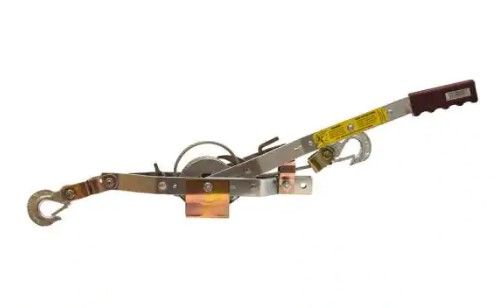 Photo 1 of 2,000 lb. 1-Ton Capacity 12 ft. Max Lift 15:1 Leverage Winch Puller Come Along Tool with 12 ft. of Cable Included
