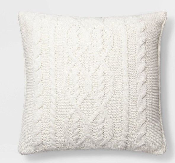 Photo 1 of ** SETS OF 2 **
Oversized Cable Knit Chenille Throw Pillow - Threshold™
Size
Oversized Square