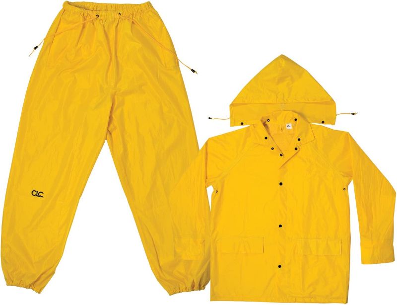 Photo 1 of CLC Custom Leathercraft Rain Wear R102M Yellow Polyester 3-Piece Rain Suit - Medium