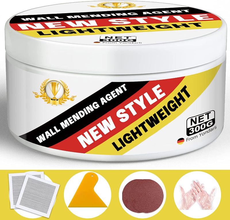 Photo 1 of ***2 PACKS***Spackle Wall Repair Kit, Drywall Repair Patch Kit with Scraper for Plaster Dent Repair, Lightweight Waterproof Wall Mending Agent, Quick to Fill Wall Holes and Crack (white 10oz)