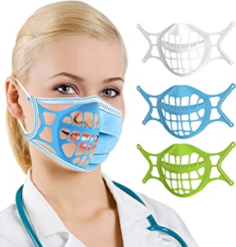 Photo 1 of 12 Packs of 3D Mask Bracket -Silicone Face Mask, Blue