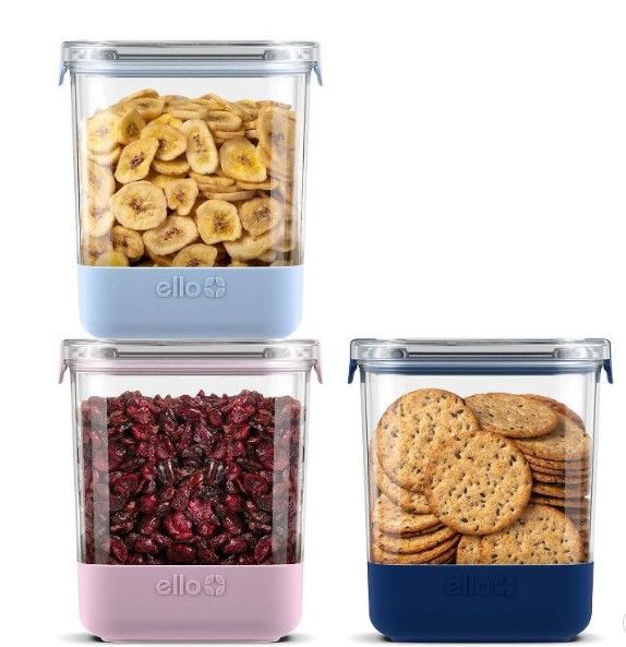 Photo 1 of ** SETS OF 3 **
Ello 6pc Plastic Food Storage Canisters with Airtight Lids (Set of 3)

