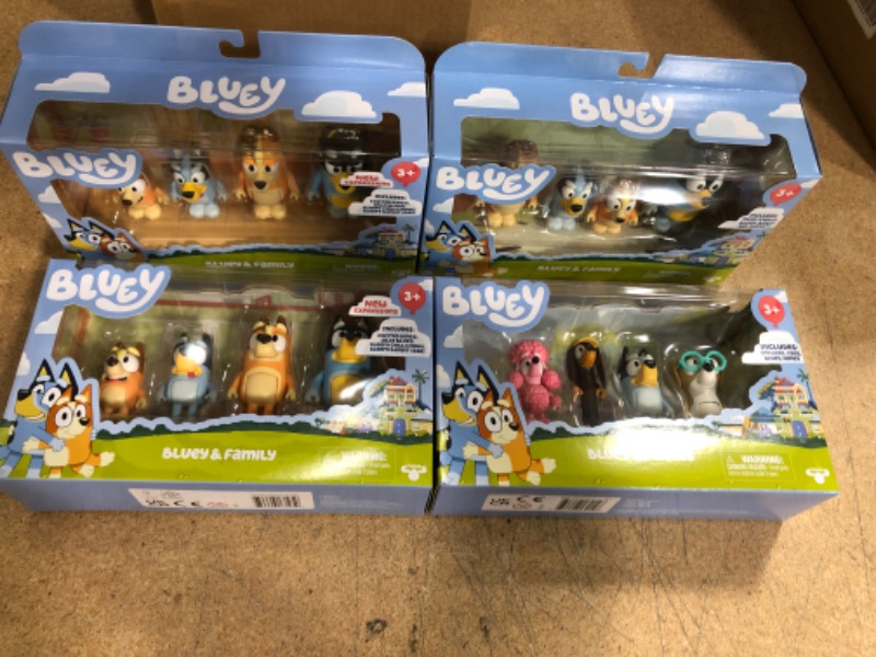 Photo 4 of ** SETS OF 4 **
3 OF Bluey & Family New Expressions 4pk AND 1 OF Bluey Friends Figures - 4pk



