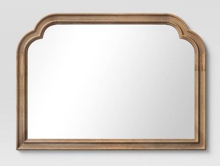 Photo 1 of 36" x 26" French Country Mantle Wood Mirror Natural - Threshold™

