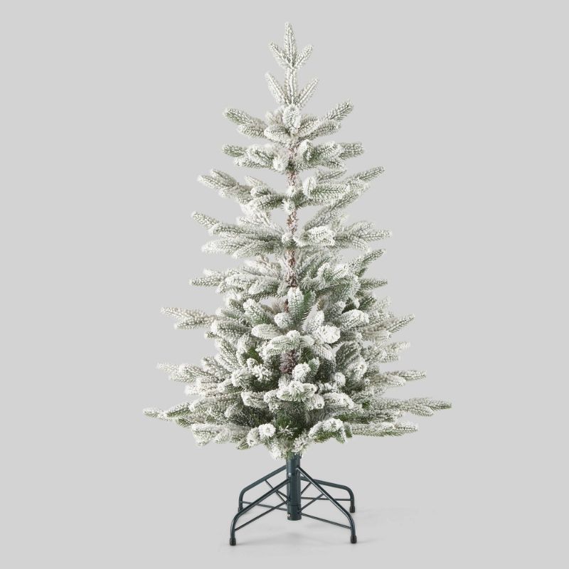 Photo 1 of 3.5ft Unlit Flocked Balsam Fir Artificial Christmas Tree - Wondershop™
